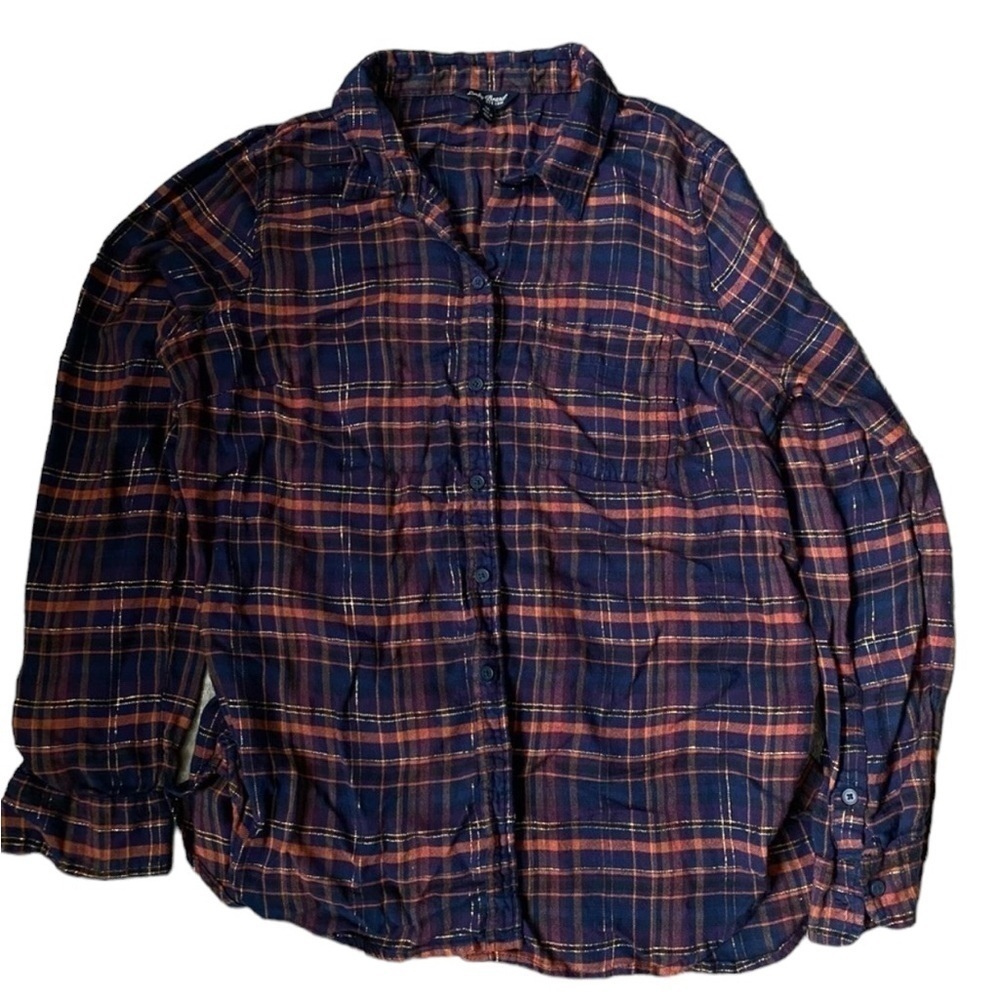 Lucky brand plaid button down size medium
